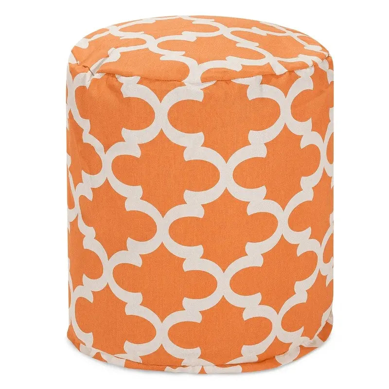 Majestic Home Goods Trellis Indoor / Outdoor Ottoman Pouf 16  L x 16  W x 17  H