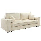 Pull-Out Sofa Bed with Storage – Light Green / Beige, Modern Style, Sinuous Spring, Seats 2
