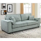 Pull-Out Sofa Bed with Storage – Light Green / Beige, Modern Style, Sinuous Spring, Seats 2