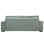Pull-Out Sofa Bed with Storage – Light Green / Beige, Modern Style, Sinuous Spring, Seats 2