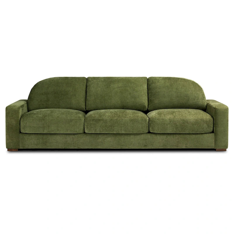 Poly & Bark Fano 99  Sofa in Distressed Green Velvet