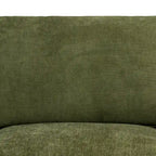 99-Inch Mid-Century Sofa – Distressed Green Velvet, Low-Profile, Sinuous Spring, Seats 3