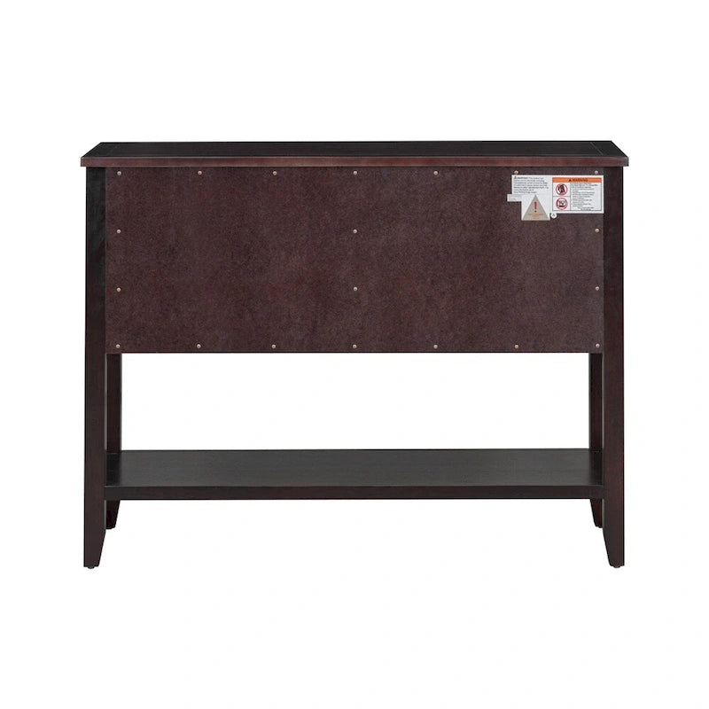 Vintage Console Table – White / Dark Blue / Lime White / Espresso, 4 Drawers, 2 Cabinets, Retro Style