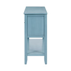 Vintage Console Table – White / Dark Blue / Lime White / Espresso, 4 Drawers, 2 Cabinets, Retro Style