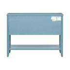 Vintage Console Table – White / Dark Blue / Lime White / Espresso, 4 Drawers, 2 Cabinets, Retro Style