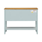 Vintage Console Table – White / Dark Blue / Lime White / Espresso, 4 Drawers, 2 Cabinets, Retro Style