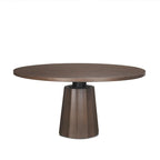 Swanson 60  Dark Brown Wood Round Pedestal Dining Table - 60.0L x 60.0W x 30.0H