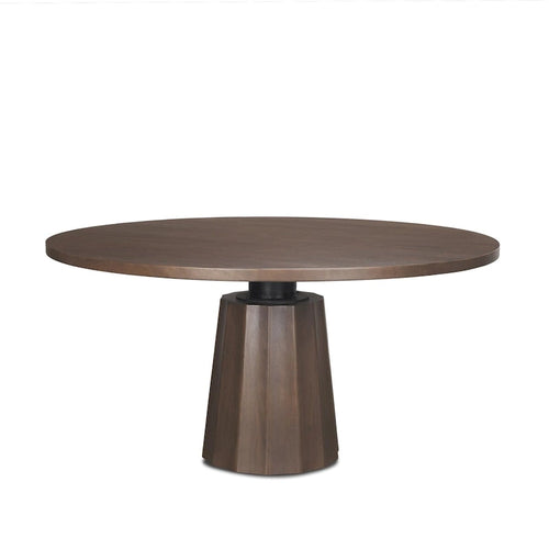 Swanson 60  Dark Brown Wood Round Pedestal Dining Table - 60.0L x 60.0W x 30.0H