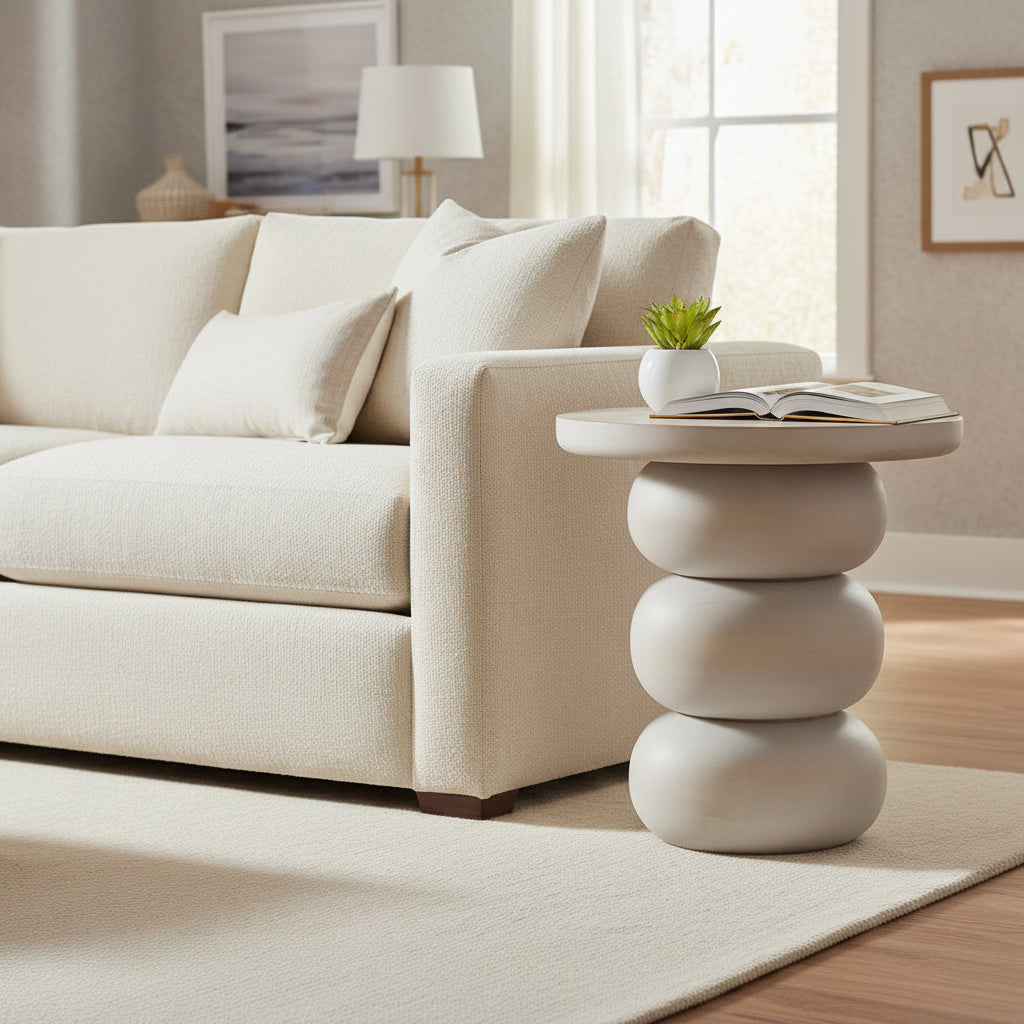 Danacruz Mango End Table, White
