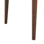 63-Inch Dining Table – Brown, Faux Stone Marble Grain Top, Walnut Base, Tapered Legs, Mid-Century Modern Style