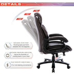 High Back Ergonomic Office Chair – Classic Brown / Classic Black / Diamond Black / Diamond Brown, S-Curve Lumbar, 400 lb Capacity, Seats 1