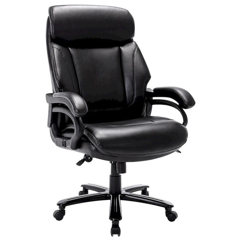 High Back Ergonomic Office Chair – Classic Brown / Classic Black / Diamond Black / Diamond Brown, S-Curve Lumbar, 400 lb Capacity, Seats 1