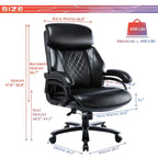High Back Ergonomic Office Chair – Classic Brown / Classic Black / Diamond Black / Diamond Brown, S-Curve Lumbar, 400 lb Capacity, Seats 1