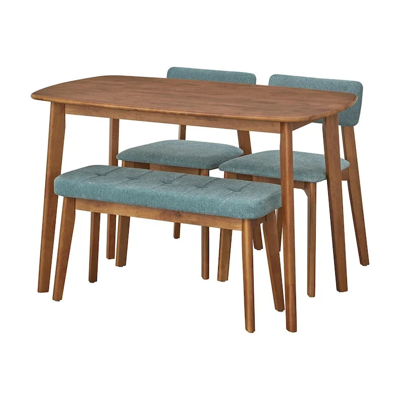 Simple Living 4-teiliges Nettie Massivholz-Esszimmer-Set