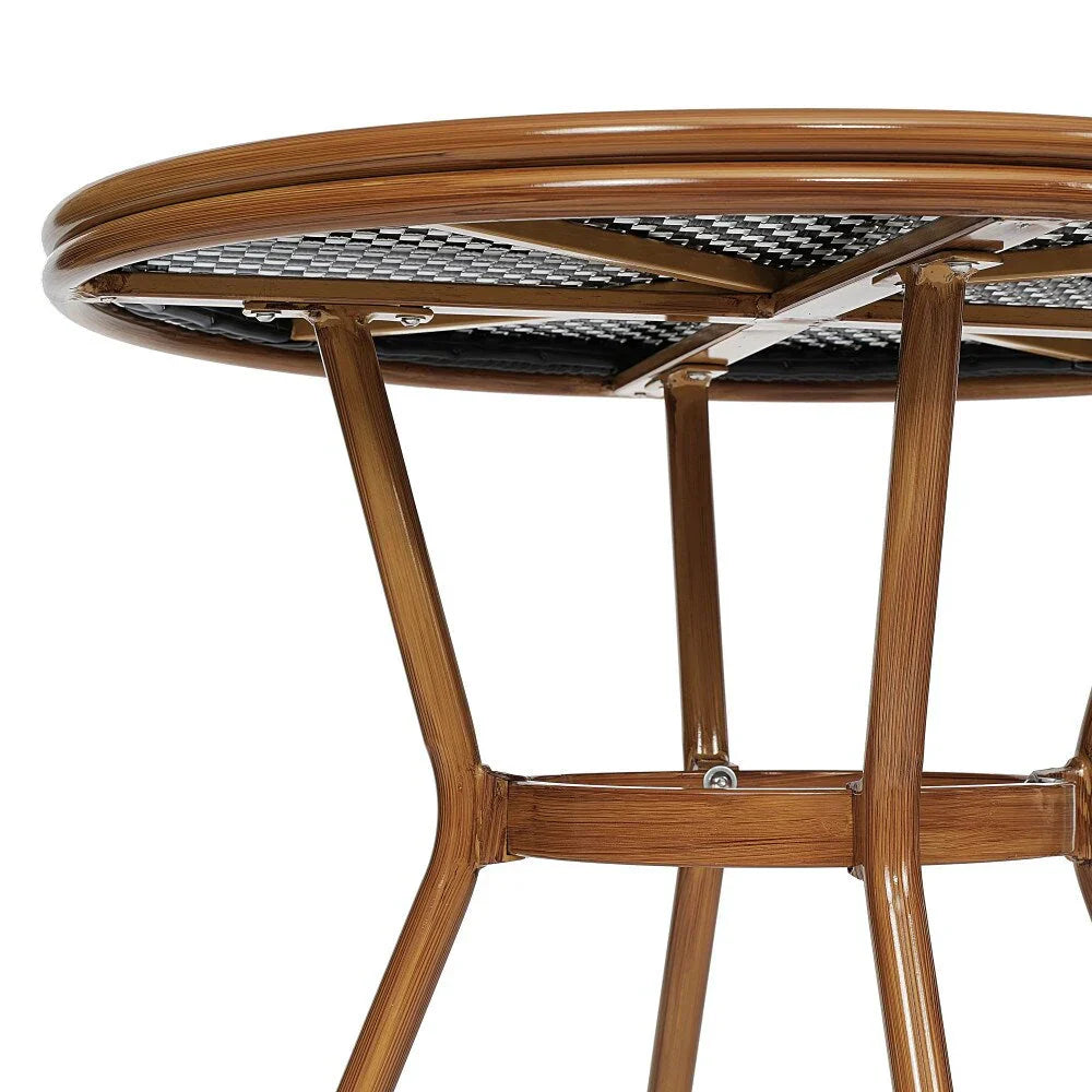 Gewerbliches Bistro-Set für Innen- und Außenbereiche mit Tisch und vier Stühlen