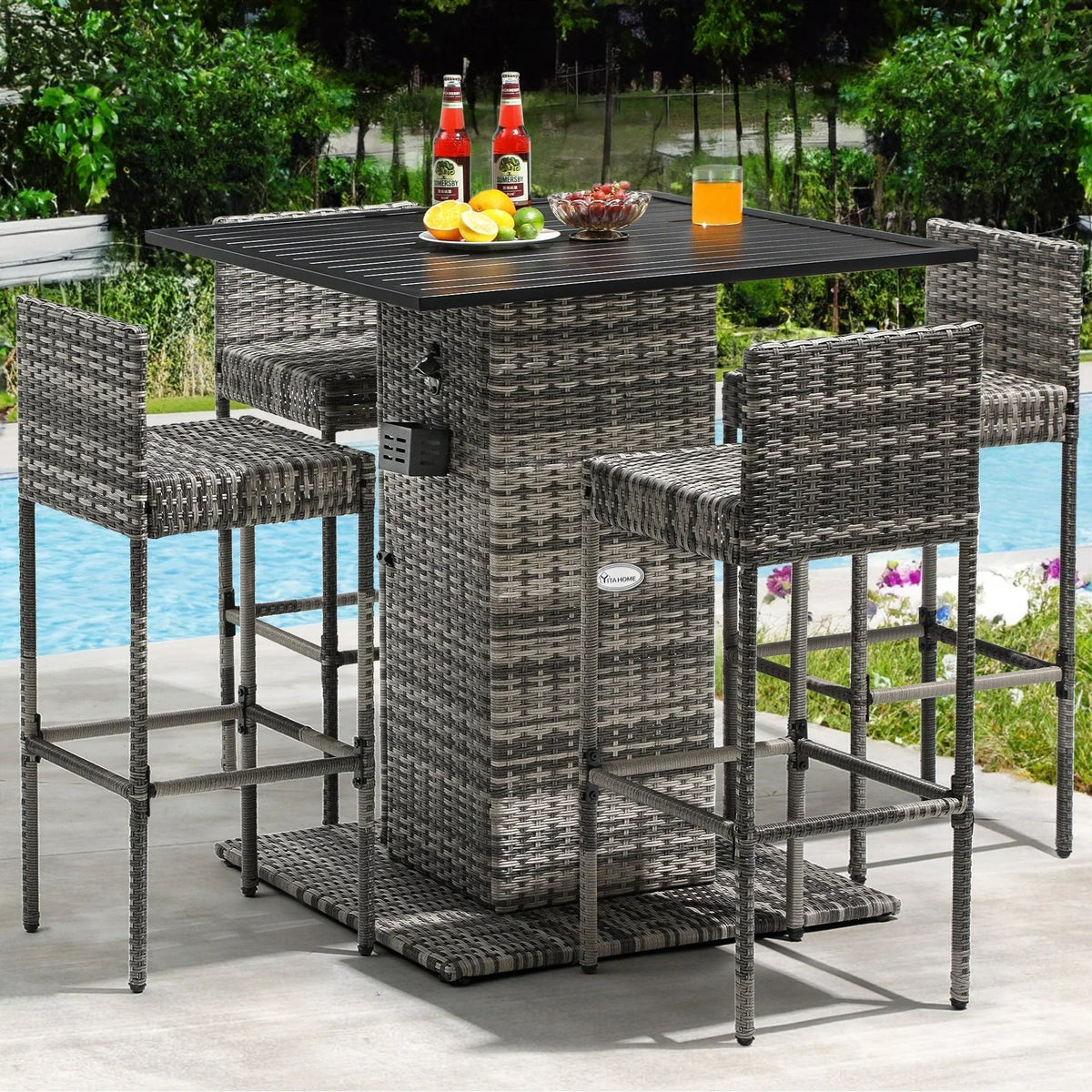 Moasis 5-teiliges Outdoor-Möbel-Set aus Polyrattan – 5-teilig