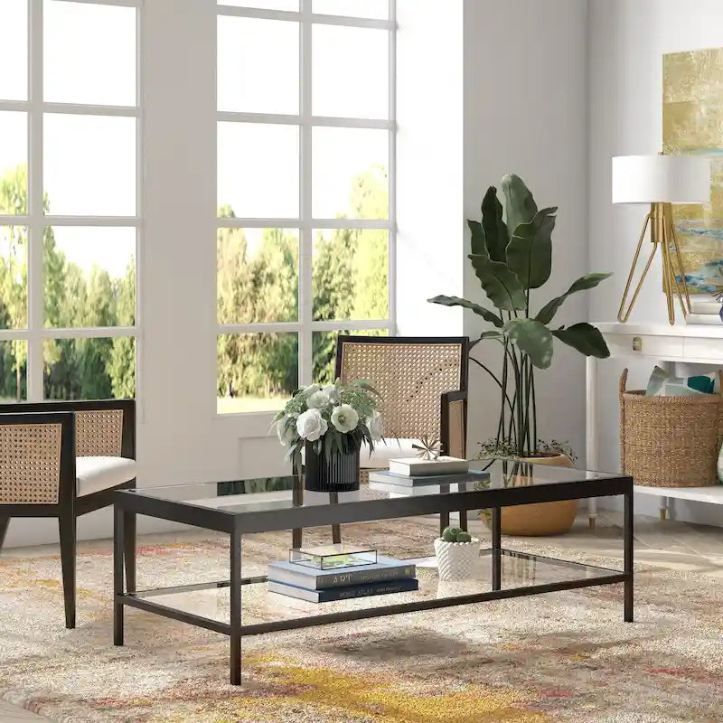 Alexis Couchtisch aus Metall und Glas