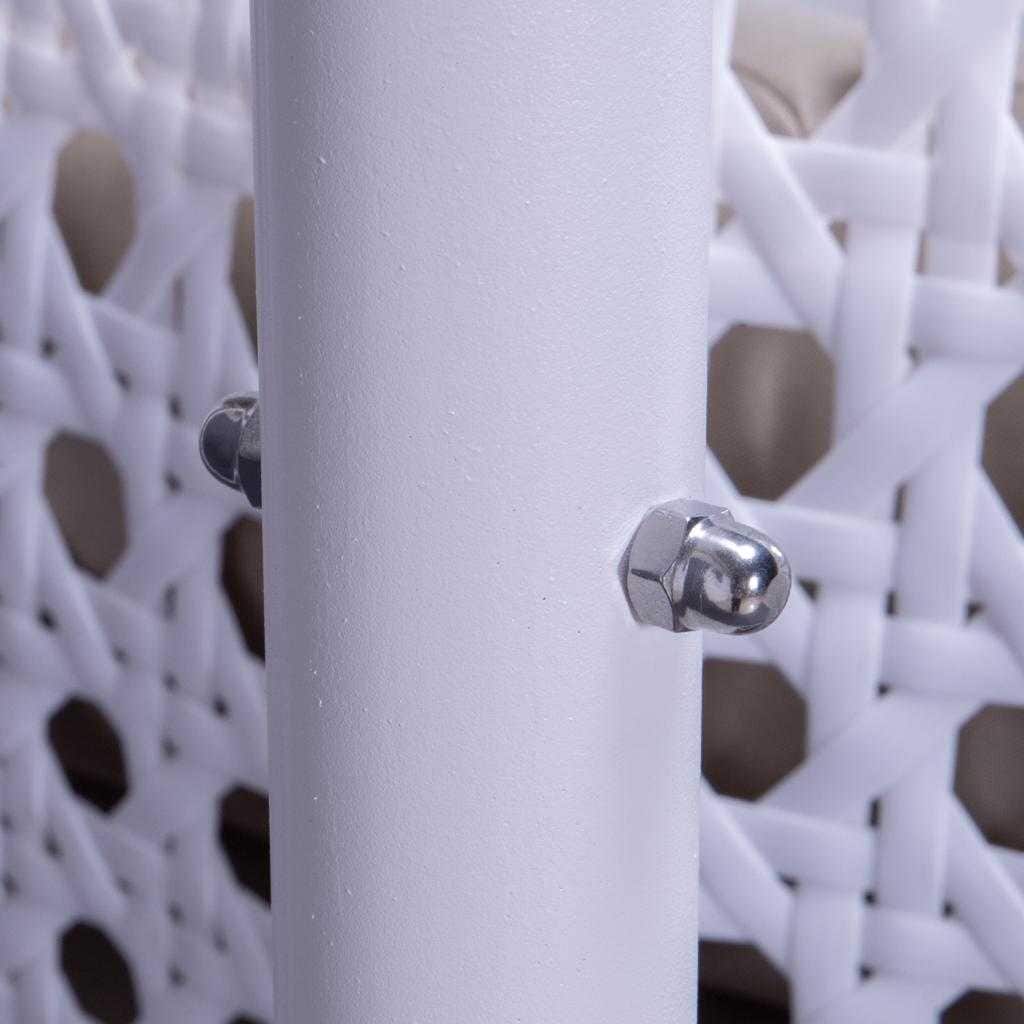 LeisureMod 2-Person Hängesessel mit Ständer – Outdoor/Indoor Rattan Korbsessel Garten-Schaukelhängematte mit Kissen