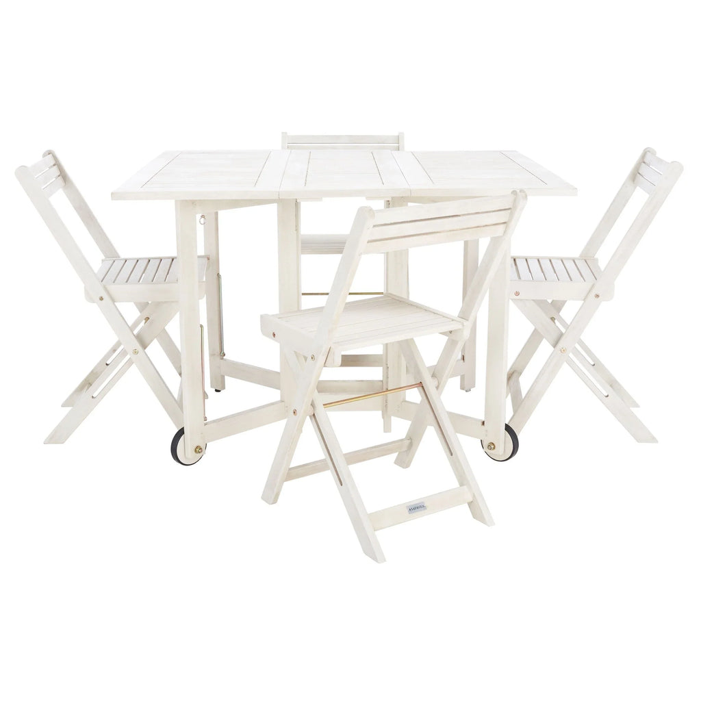 SAFAVIEH Outdoor Brandy 5-teiliges Outdoor-Esstisch-Set – 43Bx35Tx29H