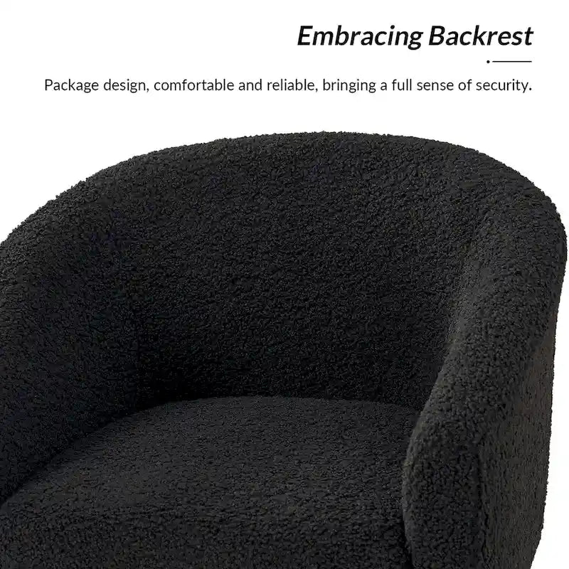 Sheila Moderner 30 W Bouclé-Sessel mit Massivholzbeinen, 2er-Set von HULALA HOME
