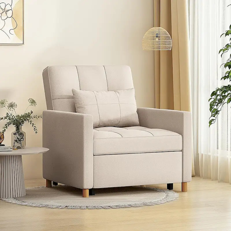 AECOJOY 3-in-1 Schlafsofasessel mit Kissen und verstellbarer Rückenlehne