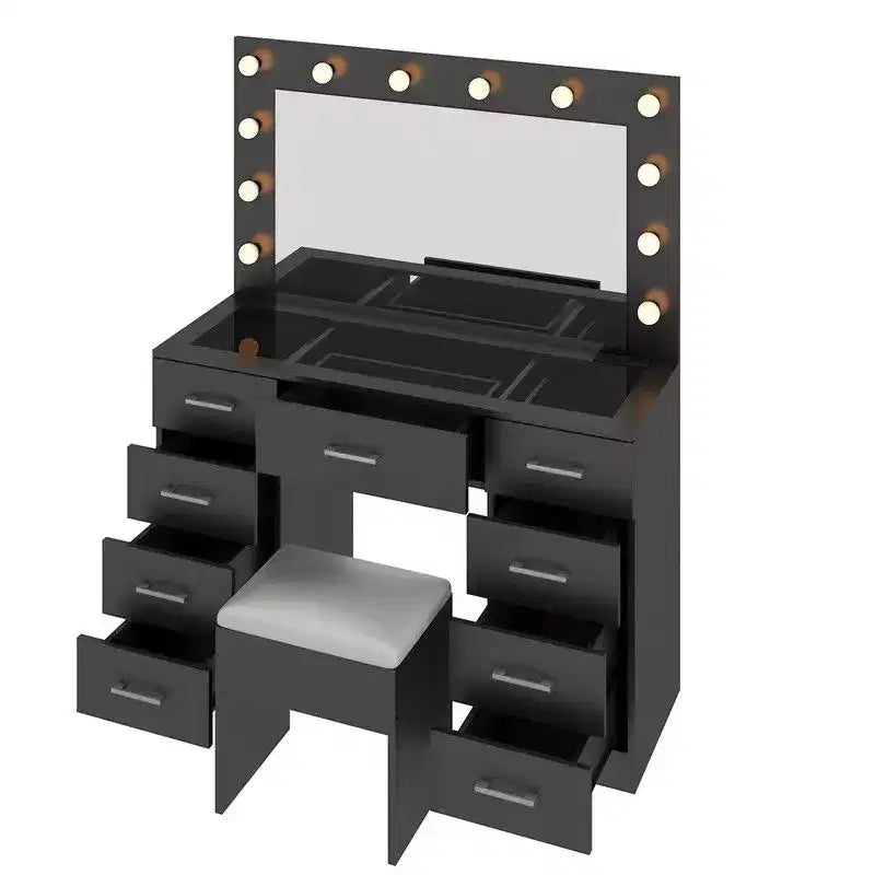 Weißer Schminktisch-Set