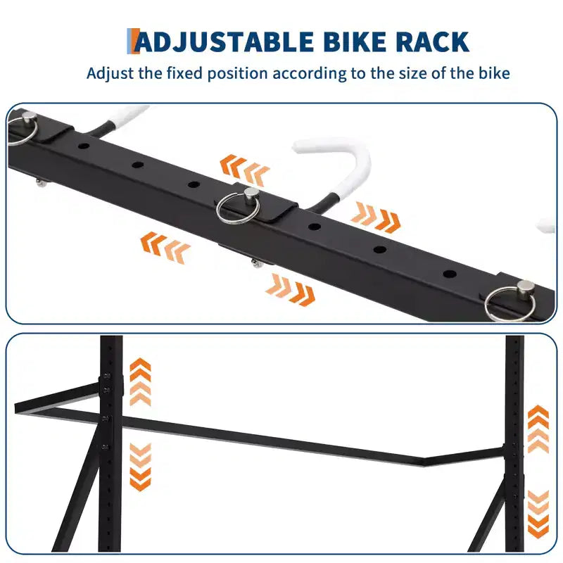 Freistehendes 5-Fahrrad-Lagerregal mit 300 lbs Schwerlastkapazität, robuster Organizer für sicheren und stabilen Fahrradhalt für Vorgärten, Hinterhöfe