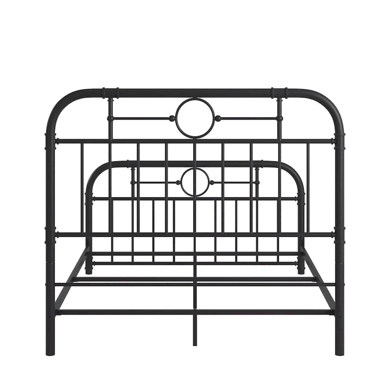 Schwarzes Metallbett