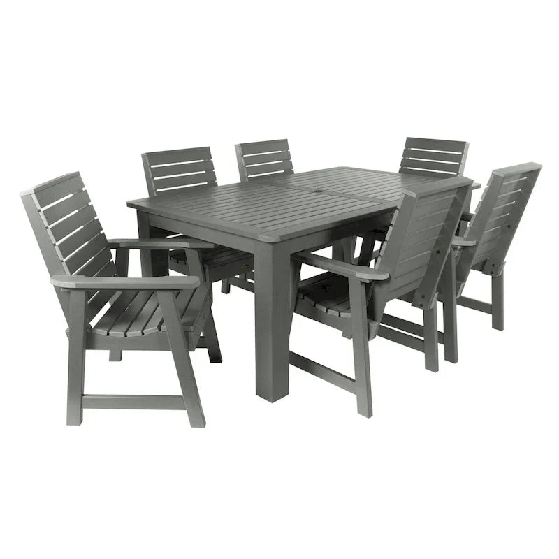 HIGHWOOD PROFESSIONAL 7-teiliges Outdoor-Esszimmer-Set 42x72