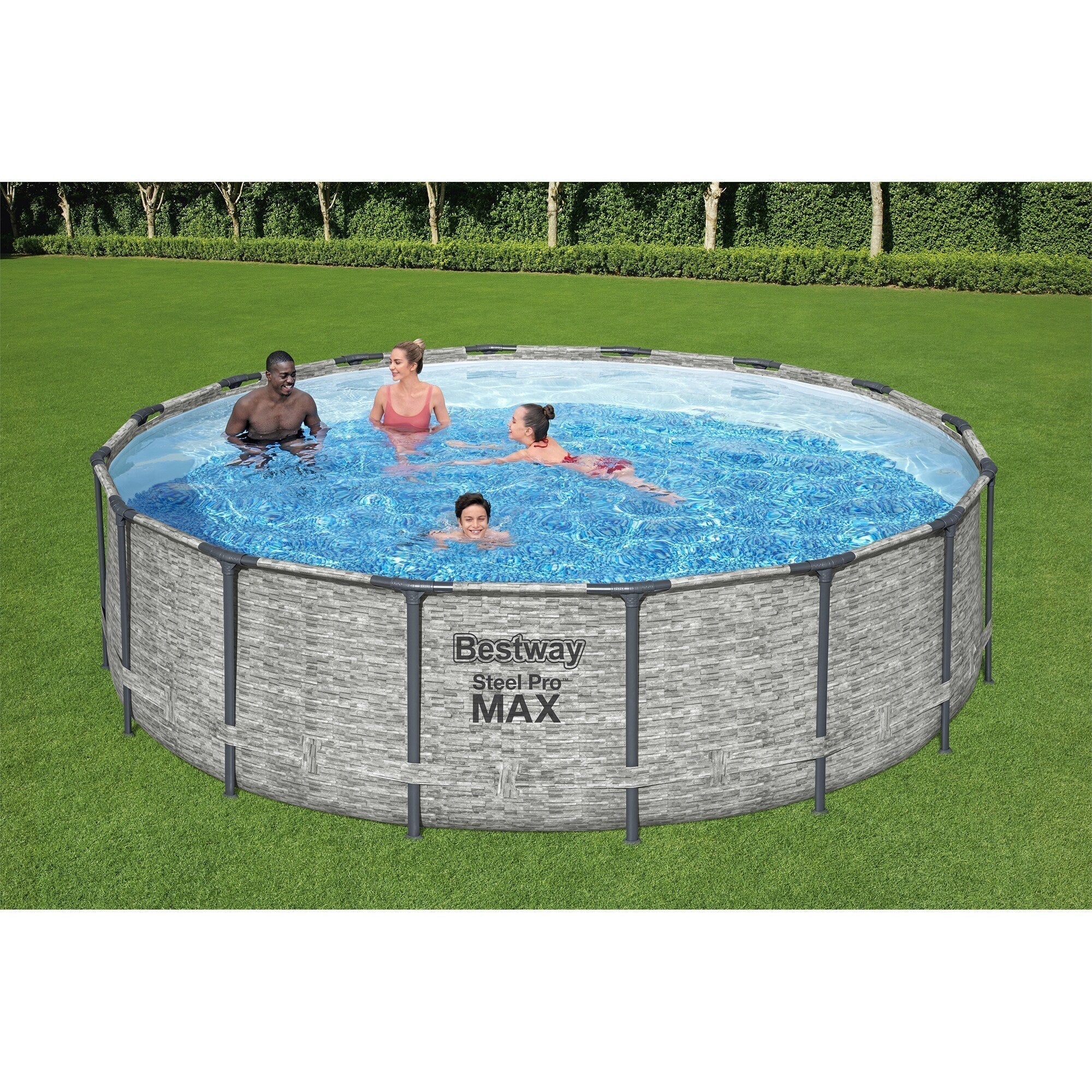 Bestway Steel Pro MAX Rundschwimmbecken Aufstellpool mit Pumpe & Abdeckung