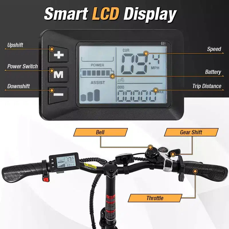 Costway Klappbares Elektro-Mountainbike für Erwachsene mit 20-Zoll-Fat-Reifen, 750W bürstenlosem Motor, 54V 13Ah, UL2849