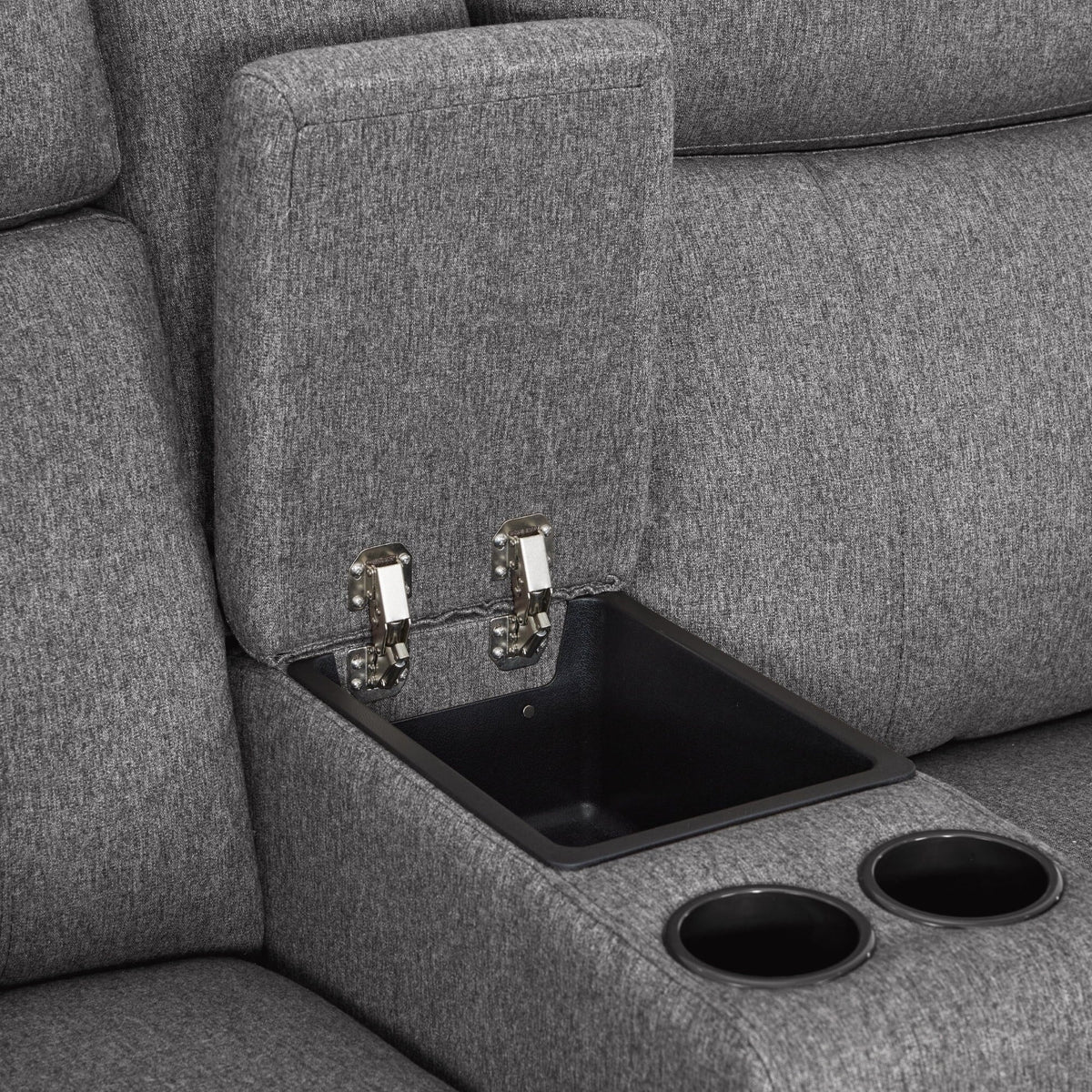 MCombo 60.2 Power Loveseat Relaxsofa mit Massage und zweifacher Heizung, verstellbarer Kopfstütze, USB- & Typ-C-Anschluss, Stoff