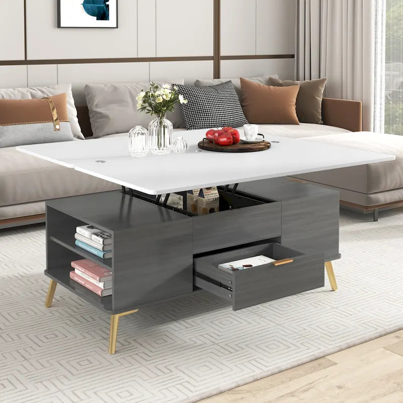U-Can LED-Couchtisch mit Stauraum