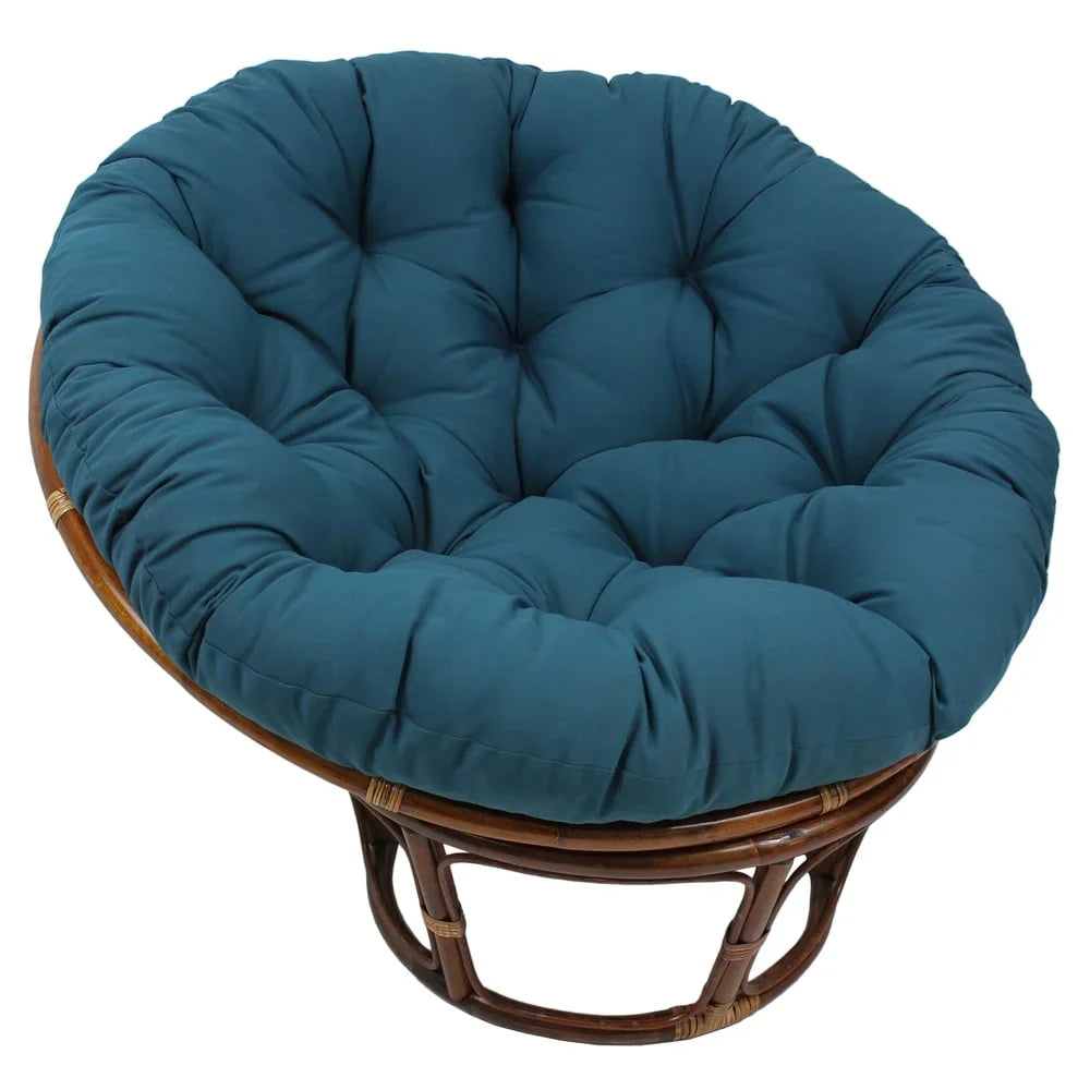 Bali 42-Zoll Rattan Papasan-Sessel mit Twill-Kissen