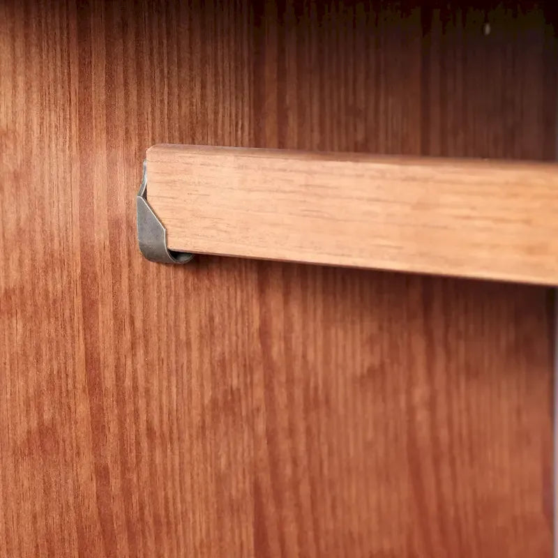 3-türiger Kleiderschrank – Weiß/Mokka/Java – Massivholz