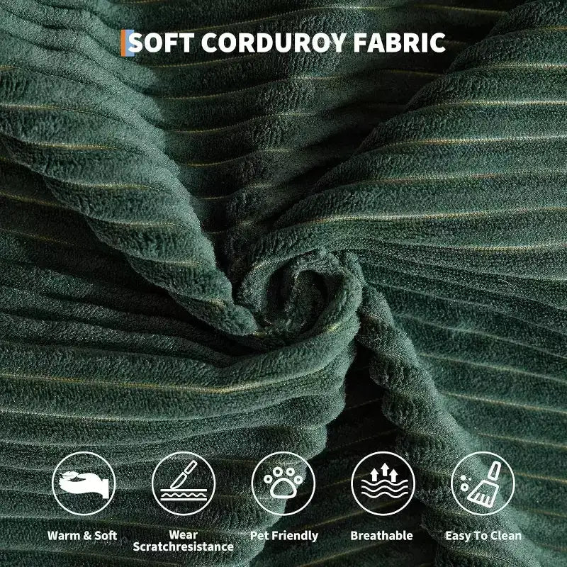 Cord-Boden-Schlafsofa mit Kissen, umwandelbaren Armlehnen und Rückenlehne, geeignet für Wohnzimmer, Schlafzimmer und Apartments.