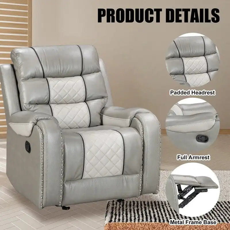 Großer Relaxsessel im amerikanischen Design aus Kunstleder für das Wohnzimmer