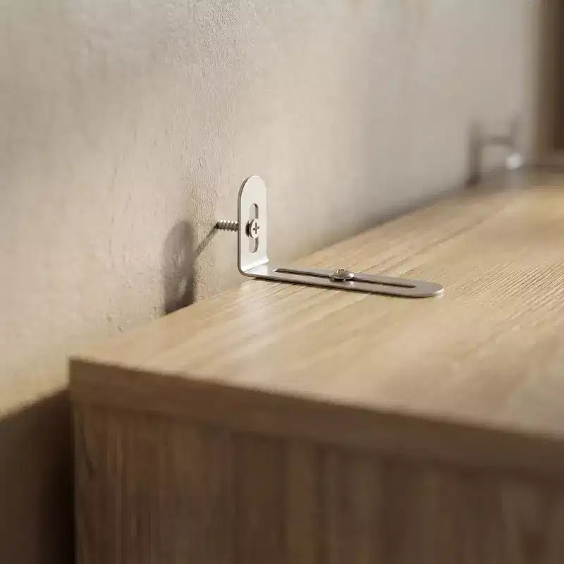 Famapy Vitrine aus heller Eiche: 63 cm breit, Schiebetüren aus Glas + Schubladen. Geräumiger Organizer für Heimbüchereien und Wohnzimmer