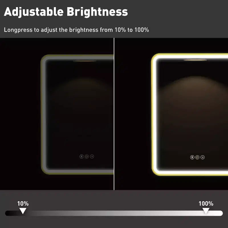 Schwarzer / Weißer / Goldener LED-Spiegelschrank, einzelne Tür, links- oder rechts angeschlagen, Einbau- oder Wandmontage