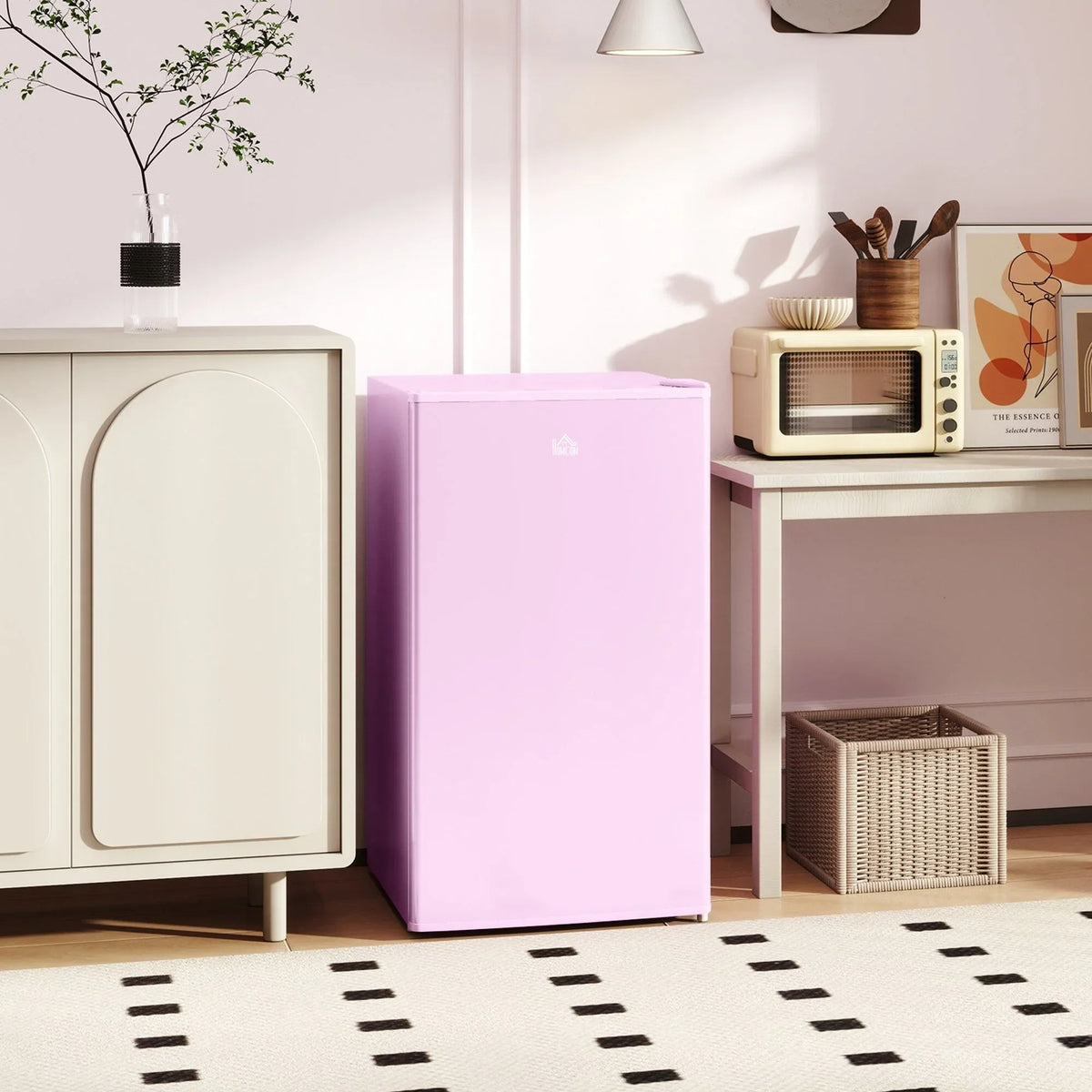 3.2 Cu.Ft Mini-Kühlschrank mit Gefrierfach, eintüriger Kompaktkühlschrank mit einstellbarem Thermostat für das Schlafzimmer
