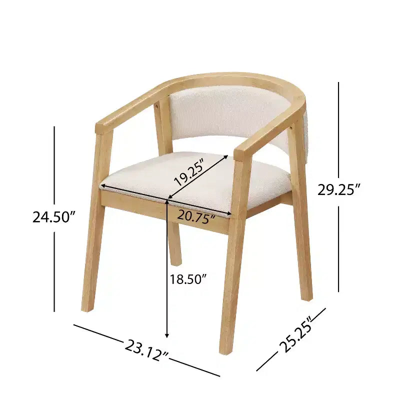 Christopher Knight Home Simon 5-teiliges Esszimmer-Set aus Kautschukholz im Mid-Century Modern Stil mit Bouclé-Stühlen