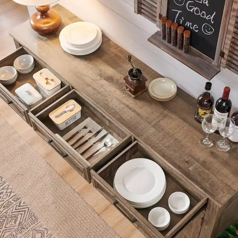 Buffetschrank Landhausstil, Kaffeebar Weinbar für Esszimmer - N/A