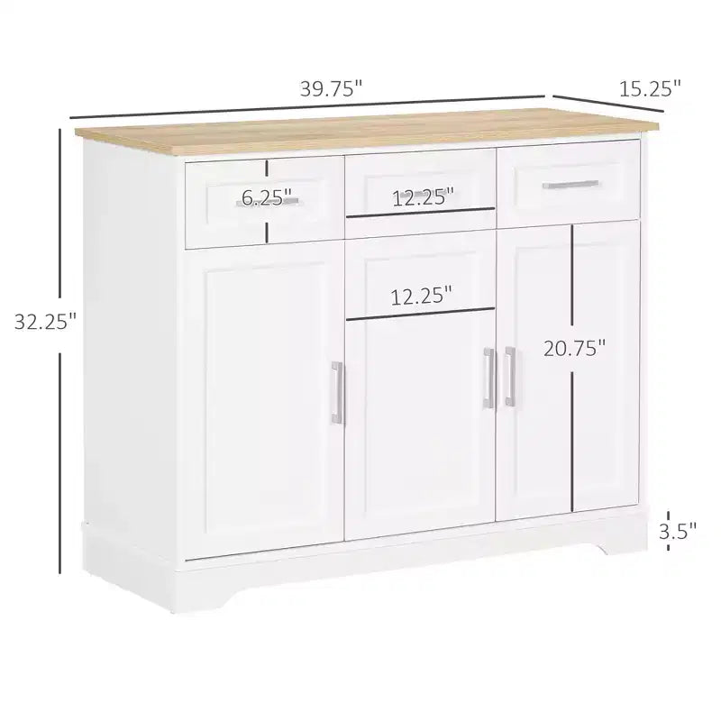 Modernes Küchenanrichte-Buffetschrank mit Stauraum, Kücheninsel Esszimmerschrank Wohnzimmermöbel
