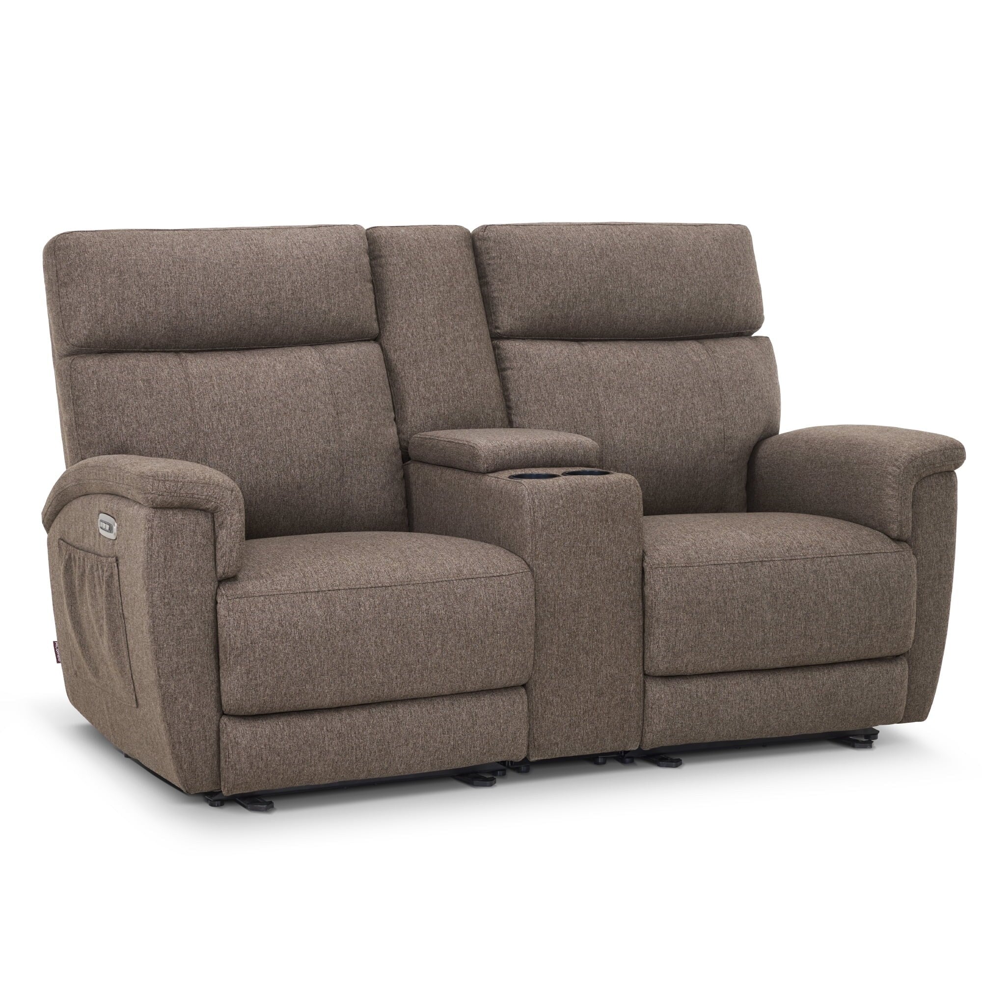 MCombo 60.2 Power Loveseat Relaxsofa mit Massage und zweifacher Heizung, verstellbarer Kopfstütze, USB- & Typ-C-Anschluss, Stoff