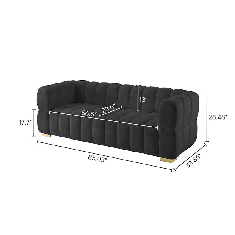 85 Moderne Waffelstoff-Couch, Freizeit-Komfortsofa