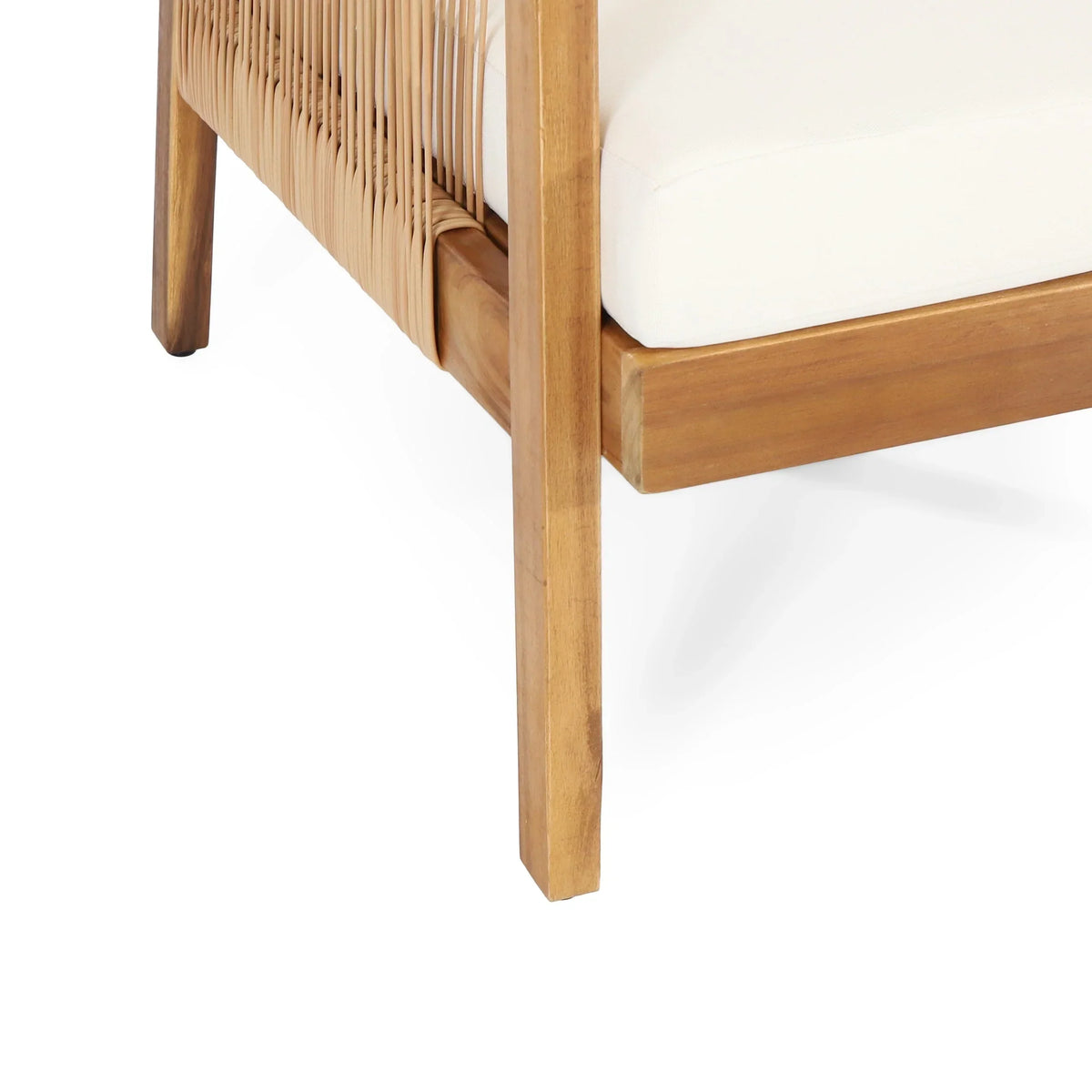 Jabe Outdoor-Clubsessel-Set aus Akazienholz und Rattan von Christopher Knight Home