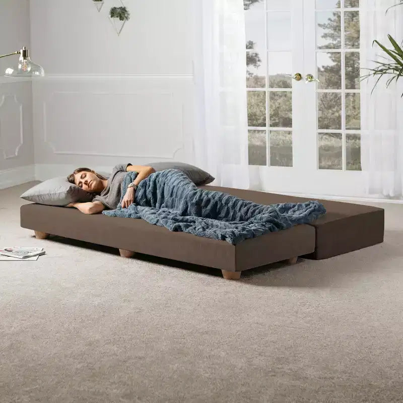 Tagesbett / ausklappbares Schlafsofa (Queensize) - Microvelvet