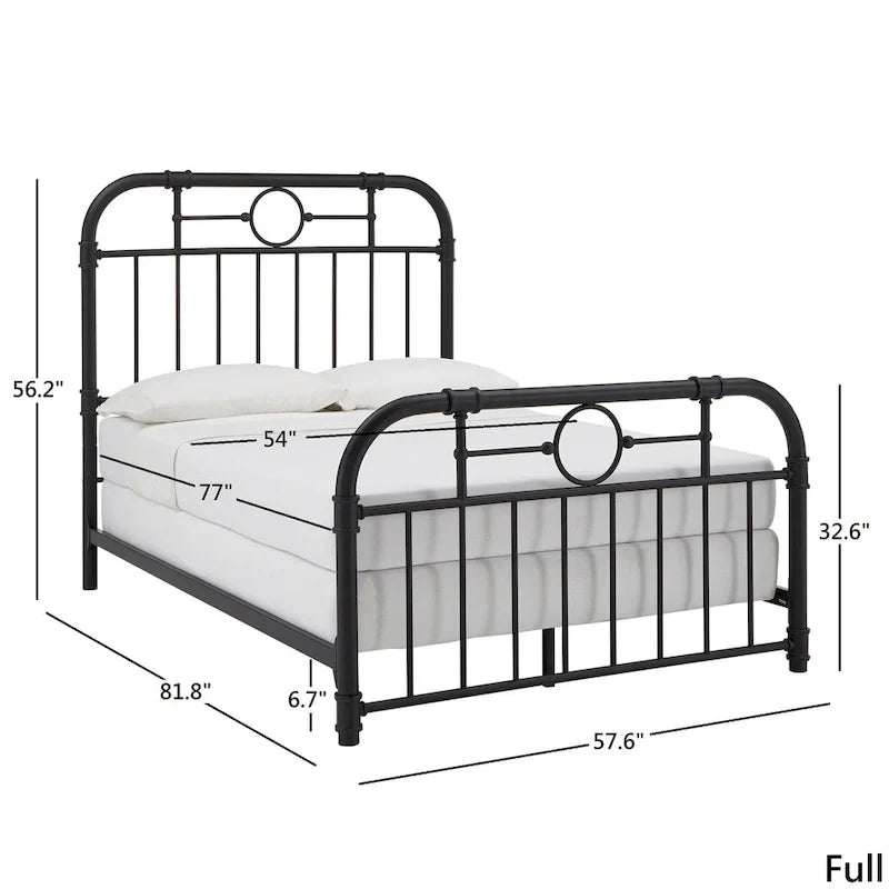 Schwarzes Metallbett