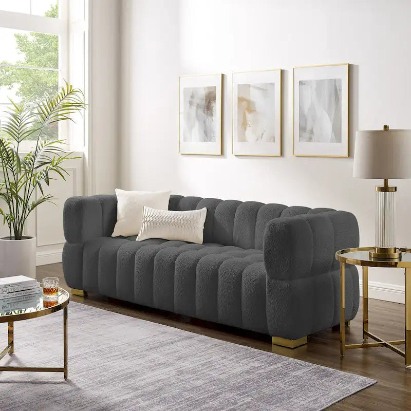 85 Moderne Waffelstoff-Couch, Freizeit-Komfortsofa