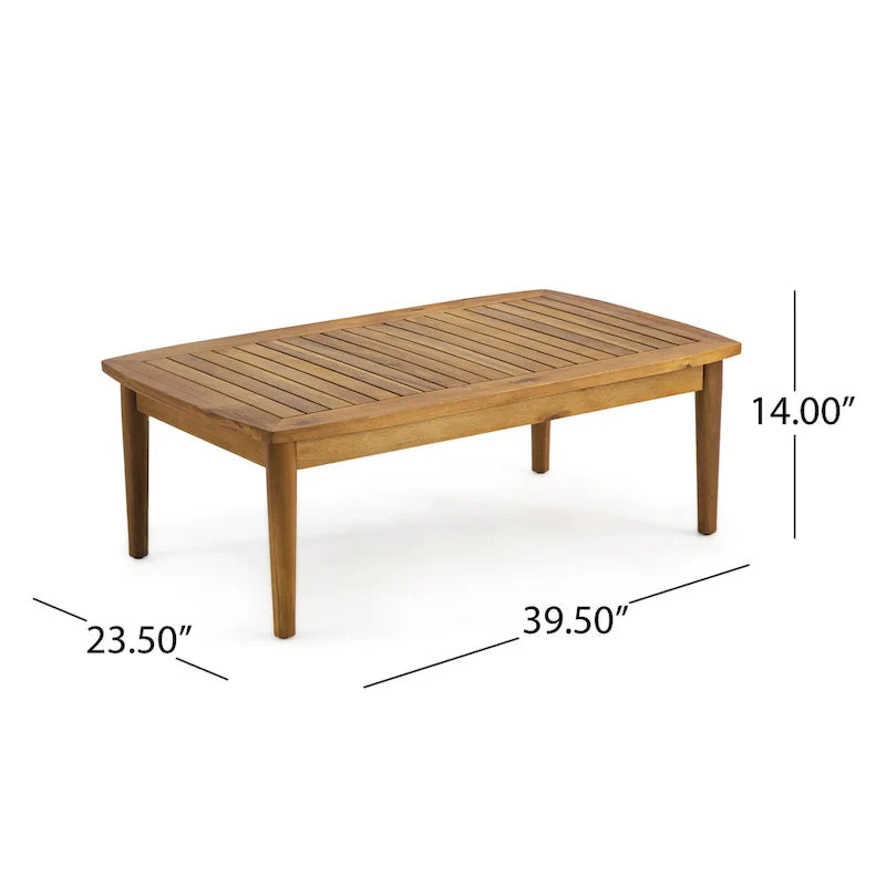 Willowbrook Outdoor Akazienholz 4-Sitzer Lounge-Set von Christopher Knight Home